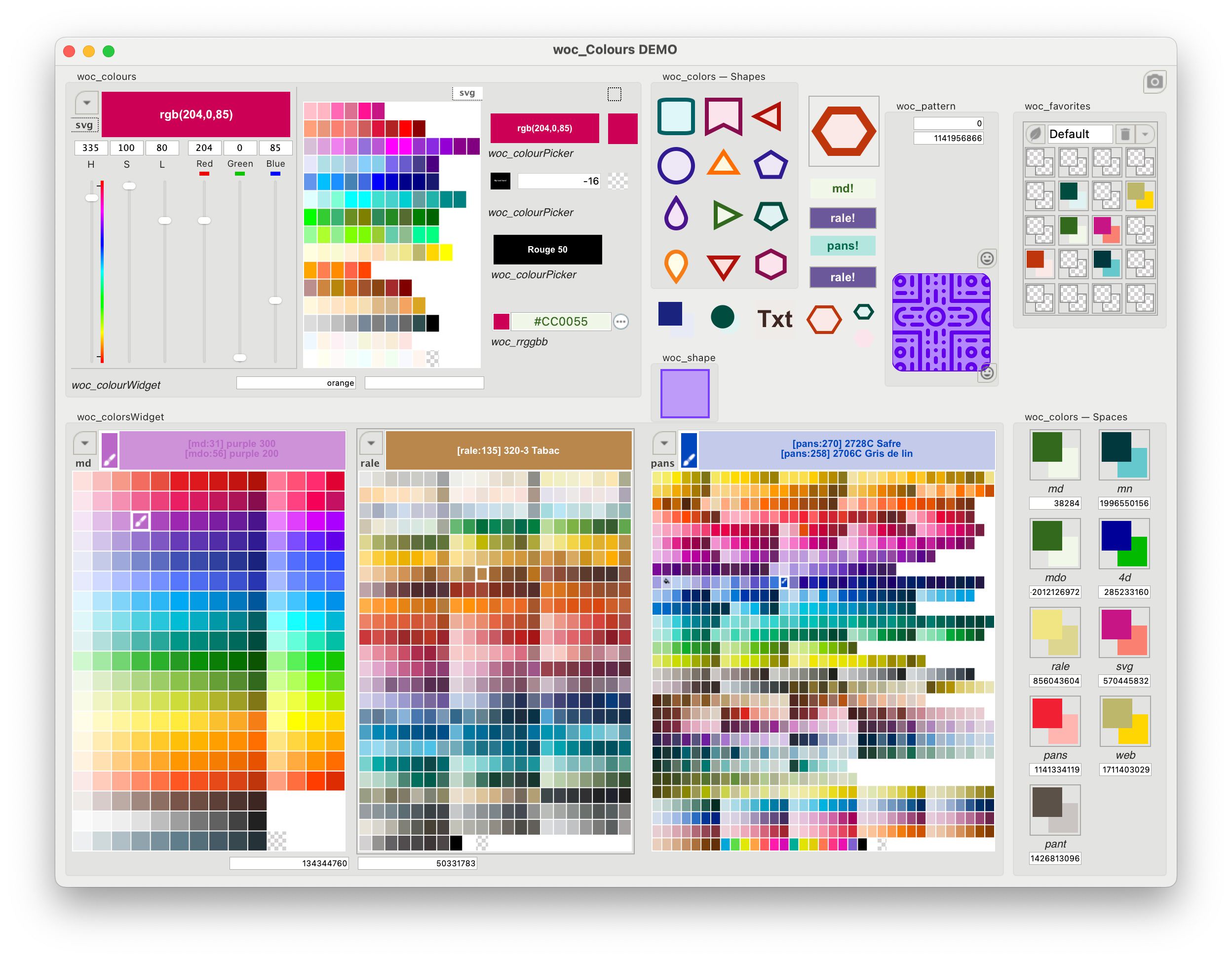 ogColours widgets form
